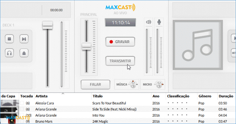 transmitir web radio ao vivo maxcast studio